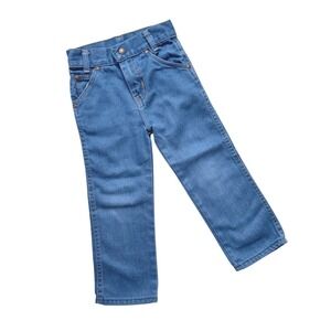 Vintage JCPenney Boys Jeans Blue Denim Size 4 Regular Straight Leg Classic Style